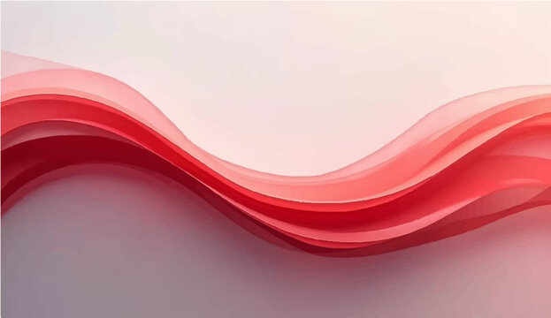 A futuristic red abstract background featuring a creative pattern of pink and red waves with flowing curves and light motion effects for a stylish vector wallpaper design
