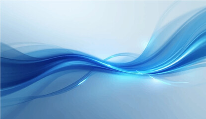 Obraz premium Abstract blue wave background featuring a futuristic digital design with flowing light curves and artistic motion lines for a professional business wallpaper