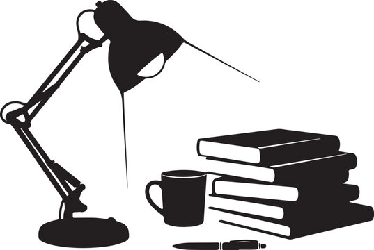 Study Time Desk Lamp Silhouette