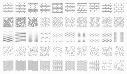 Gordijnen Landschap patronen Landscape Architecture CAD Hatch Pattern Set Grass Water Stone Wall Texture Elements Collection  © archsymbols