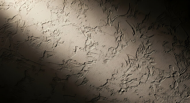 Textured plaster wall with dramatic shadow lighting