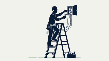 Man working on electrical panel. © Suro