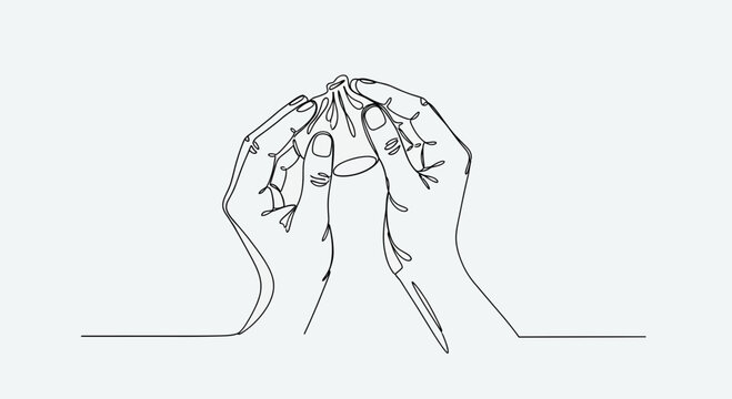 Hands clasped together in prayer.