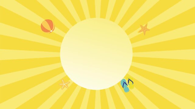 Yellow and White Illustrative Summer Sale and discount Video 