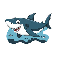 Fototapeta premium baby shark character illustration