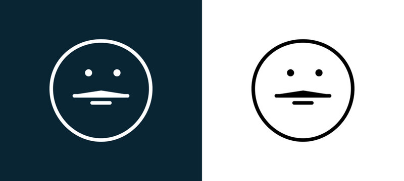 Two-color straight outline icon pair in black and white, editable stroke vector illustration for web, mobile apps, UI design, branding, and print from classics