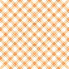 Warm Orange Plaid Tartan Check Seamless Pattern Background © Fauzi