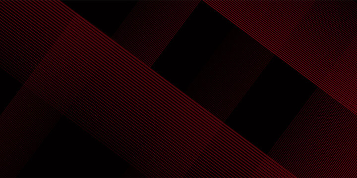 Red and black vector 3d futuristic tech glow and shinning line simple modern abstract banner. Vector