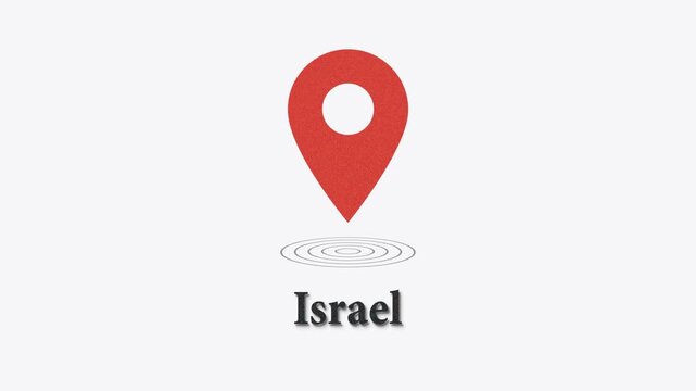 Animated location pin icon with subtle shadow effect on white background map marker gps destination navigation point