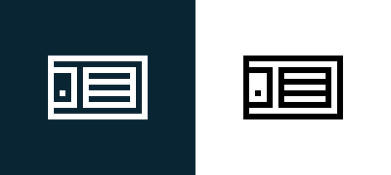 Two-color vent outline icon pair in black and white, editable stroke vector illustration for web, mobile apps, UI design, branding, and print from home automation