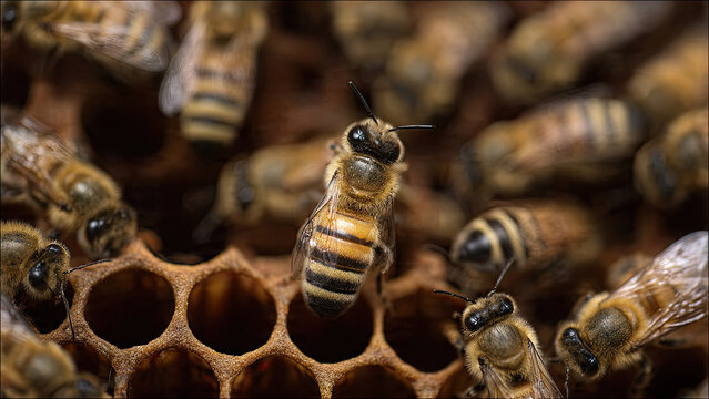 close up of bee