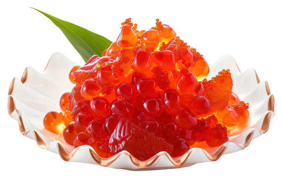 PNG Ikura gunkan sushi dessert fruit plant.
