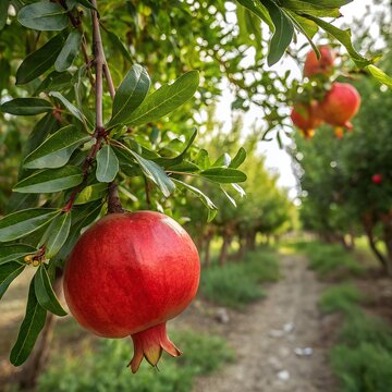 pomegranate on tree