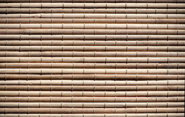 Obraz premium Woven wooden bamboo blinds texture creating natural background