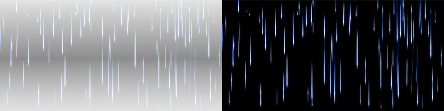White blue vertical light streak rain lines glow motion effect png overlay element, on transparent background