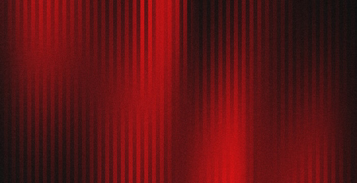 Vibrant red light bathes vertical ribbed surface. Texture appears grainy, almost tactile under close inspection. Pattern suggests depth and movement across the frame