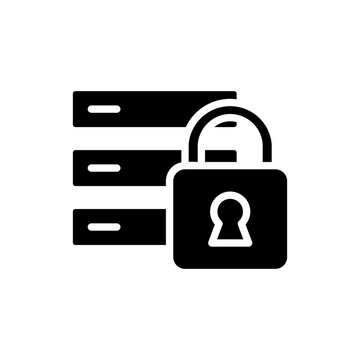 Data Locked Glyph Icon