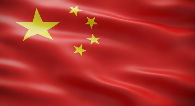 China's national day vibrant flag waving celebrating the people's republic of china