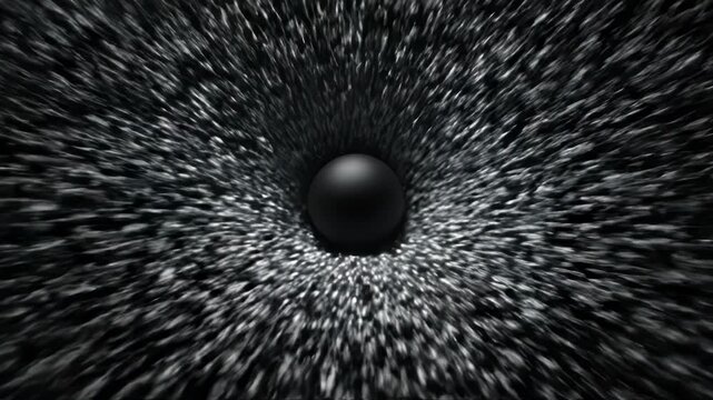 Abstract Black Hole Gravity Field with Particles and Sphere.