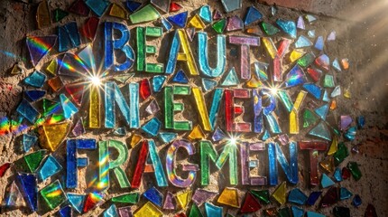 Fototapeta premium Beauty in Every Fragment Mosaic Art