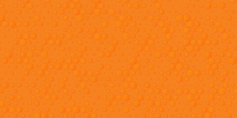 Fototapeta premium Orange yellow vibrant abstract background. The blurred geometric hexagonal pattern creates a warm, intense, and dynamic texture