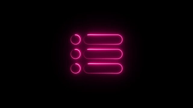 Rectangle animation glowing neon frame background , Square rectangle picture frame glowing neon animation on trasparent background. Neon line box 