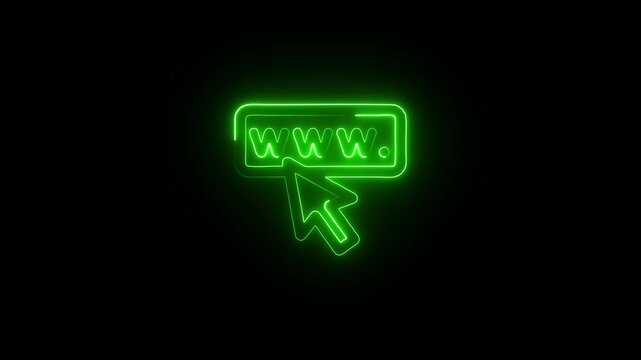Looping neon girl and boy Stickmen characters doing a hip hop dance