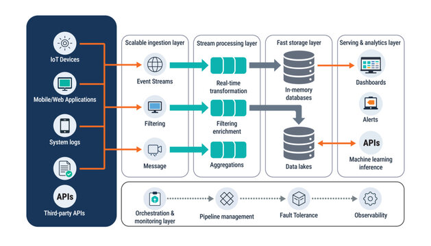 Modern big data architecture for real time data processing and analytics
