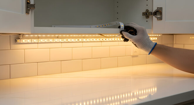 how to install under cabinet led lighting | diy kitchen remodel lighting ideas | warm white led strip light installation | under cabinet accent lighting for kitchen