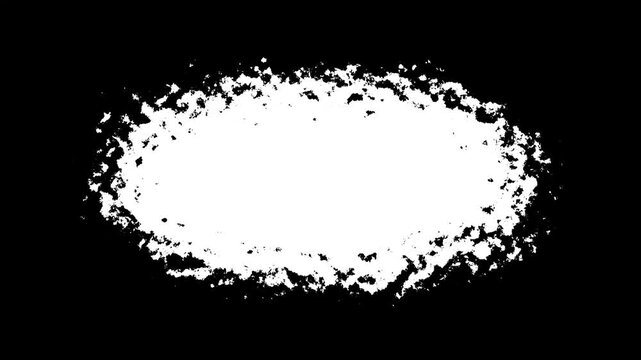 abstract paint brush stroke shape black ink splattering flowing, white backdrop Grunge Ink spreads, 4K ink splatter transition in black and white seamless loop, Ink Drops Transition Black Background,