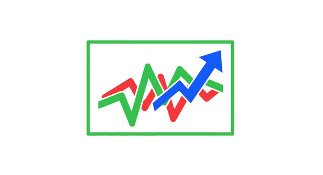 Colorful Arrow Graph Chart Design.