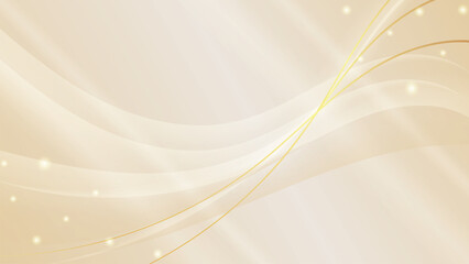 Minimalist Golden Line Art on Cream. Sophisticated abstract textures for cosmetic packaging, business cards, and luxury aesthetic projects. © Trivic