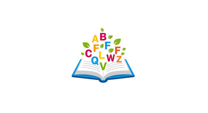 Colorful Alphabet Letters Emerging Book.