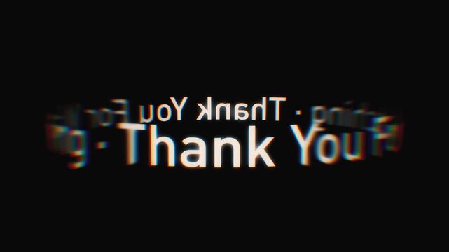 Thank You For Watching Glitch Textured Loop
A thank you for watching message background with video tape vhs texture effect, digital text blinking and dirty glitch and twitch effect