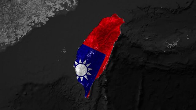 Zoom from Earth to Taiwan. Documentary map animation. 3D satellite world map animation highlights country borders, tourism, and travel. 4k