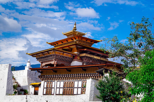 Punakha Dzong in punakha Bhutan. The Punakha Dzong, also known as Pungthang Dewa Chhenbi Phodrang (meaning "the palace of great happiness or bliss.