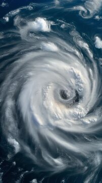 Hurricane Forms in Ocean