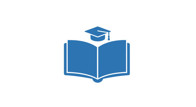 Graduation Cap on Open Book Icon.