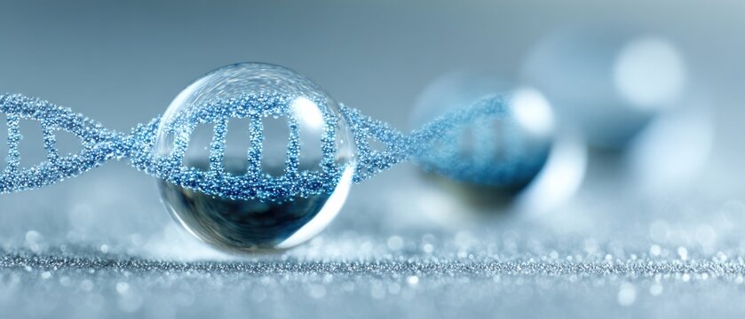 DNA repair concept with gene editing and medical innovation