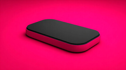 Modern Abstract 2D Graphic Design with Centered Minimalist Vector Art Focal Point on Vibrant Background