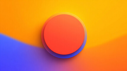 Modern Abstract 2D Graphic Design with Centered Minimalist Vector Art Focal Point on Vibrant Background