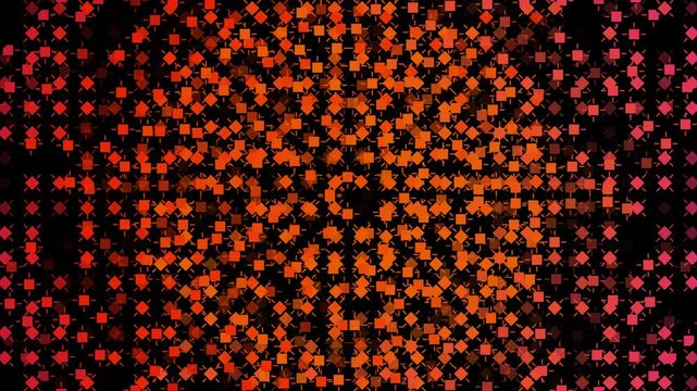 Abstract Background Orange Geometric Square Pattern Animated Motion Design