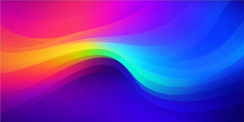 Fototapeta premium Abstract colorful wave background features an artistic fractal design with vibrant rainbow curves and motion lines creating a light vector illustration for a modern wallpaper backdrop