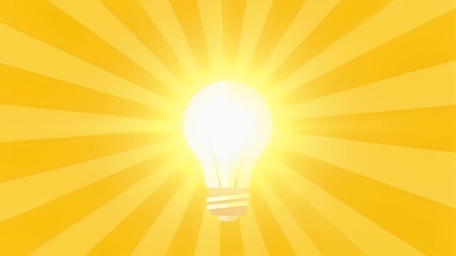 Glowing lightbulb with blue thought bubble representing creative innovation and brainstorming
