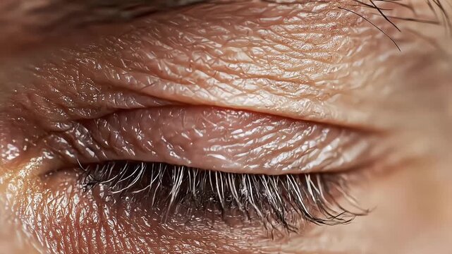 Macro shot of human eye with beautiful multicolored iris pattern