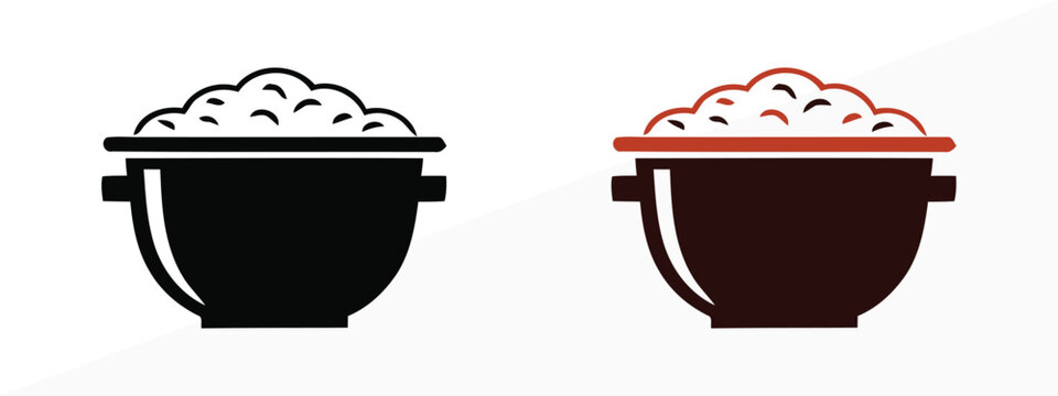 Traditional indonesian rice cooker or 'bakul' illustration in black and brown tones