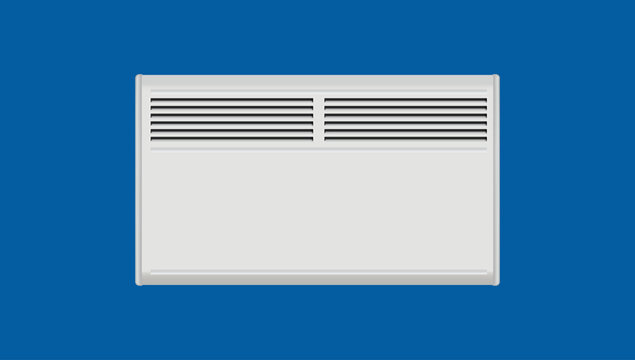 Air conditioner wall unit vector illustration design element for cooling system ventilation appliance home interior and climate control concept