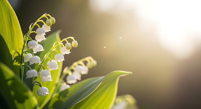 May day celebrations lily of the valley blooms symbolizing spring and international workers' day
