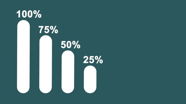 Minimal Progress Bar Infographic with Percentage Levels and Clean UI Design
