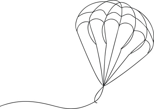 Simple Parachute Drawing
